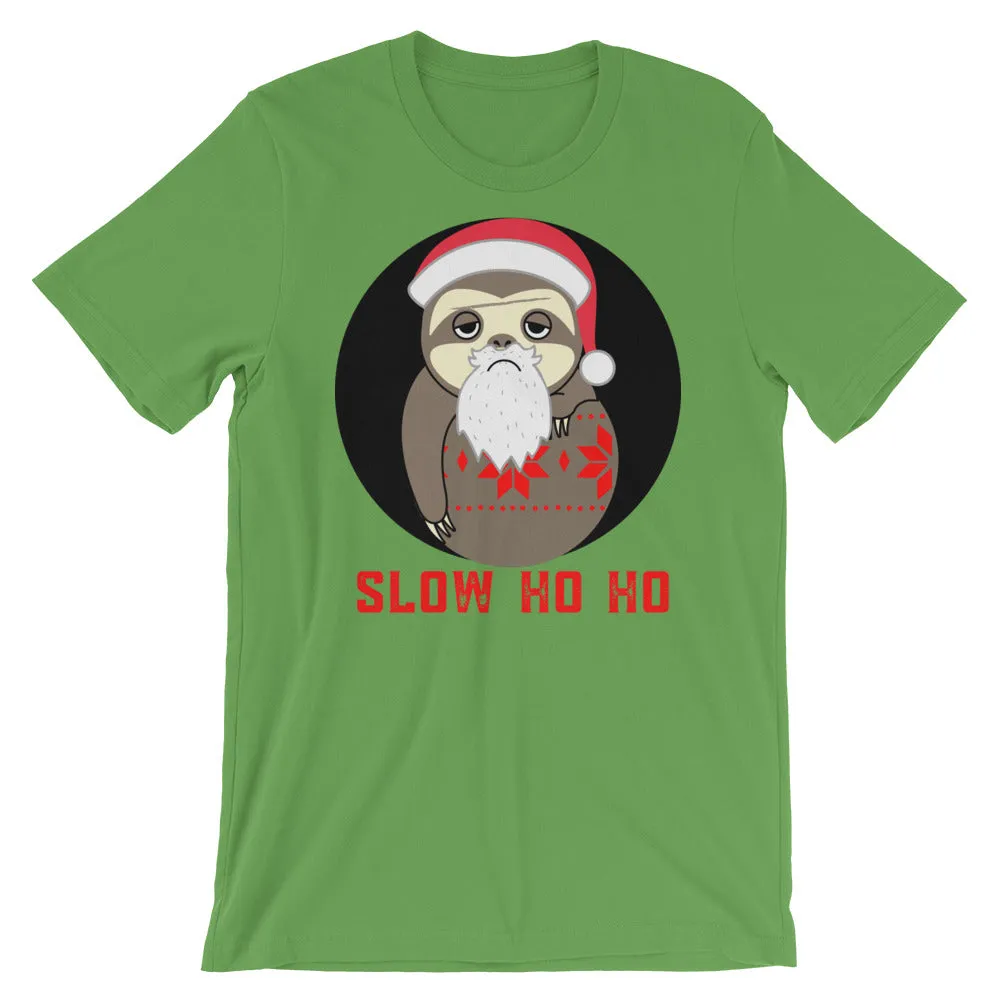 Slow Ho Ho Sloth Christmas T-Shirt