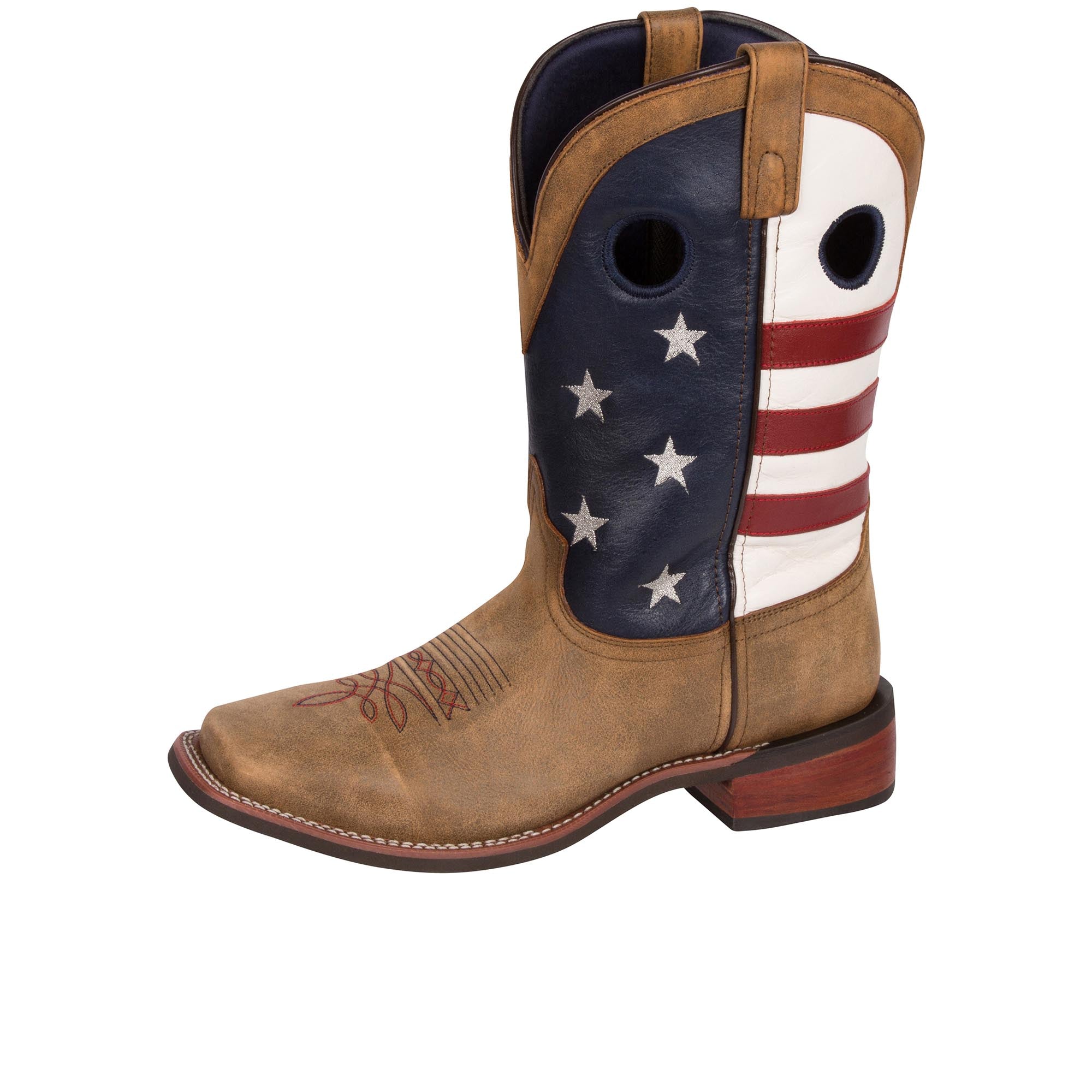 Smoky Mountain Boots Stars and Stripes Vintage Brown