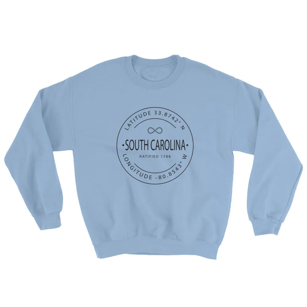 South Carolina - Crewneck Sweatshirt - Latitude & Longitude