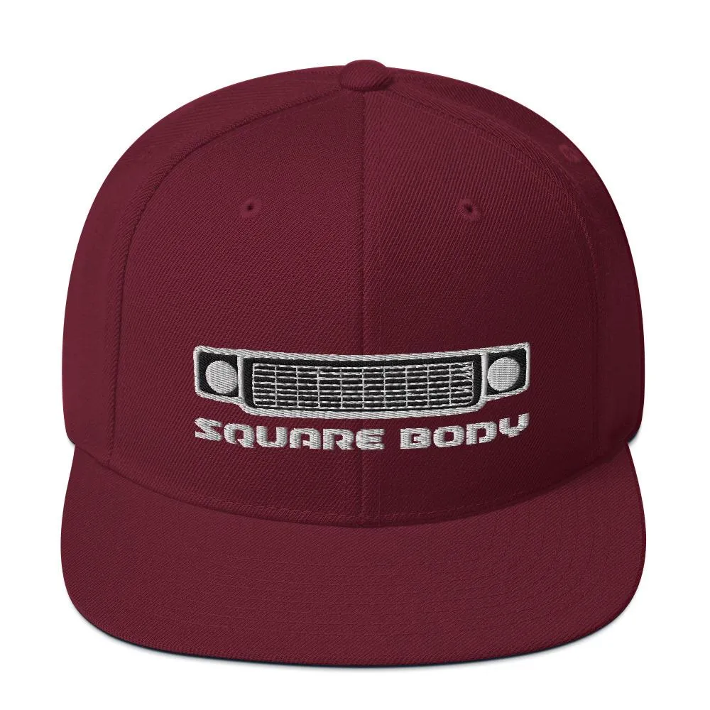 Square Body Squarebody Round Eye Snapback Hat