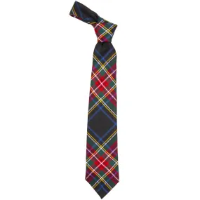 Stewart Black Modern Tartan Tie - Lochcarron weavers