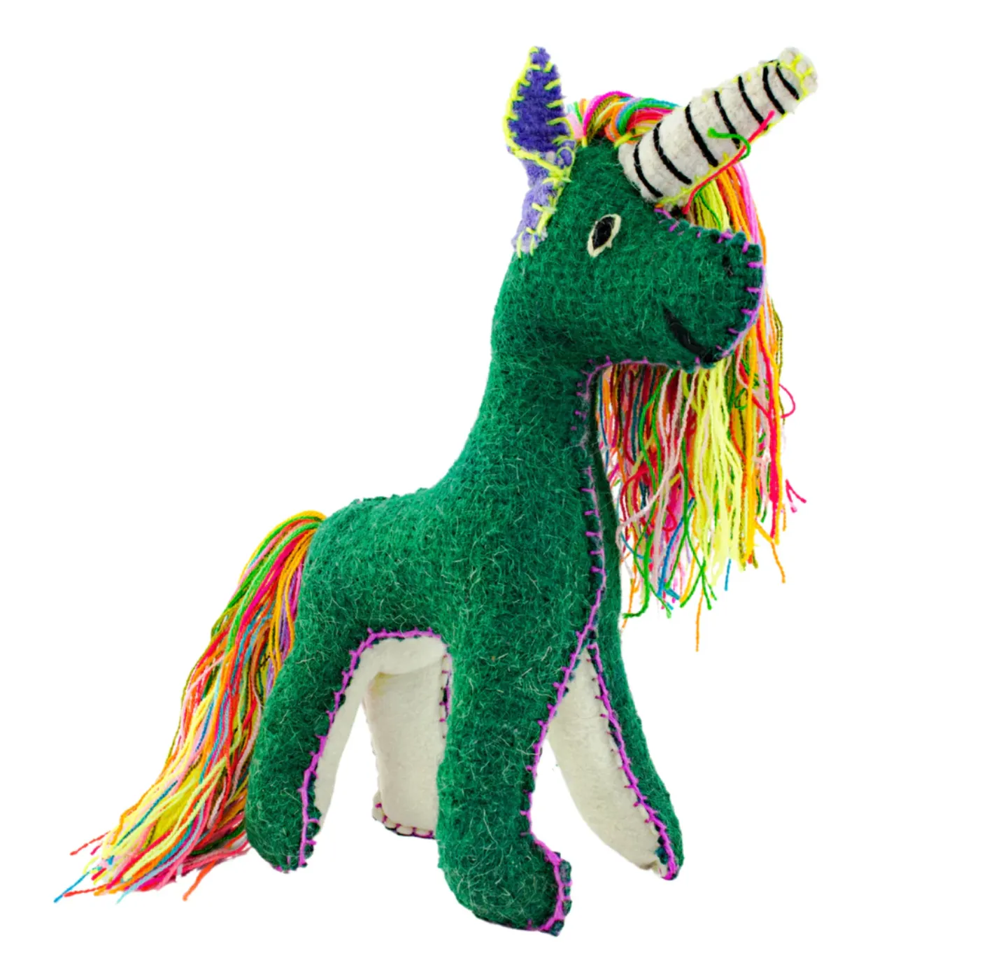 Stuffed Animal, Recycled Wool - Unicorn