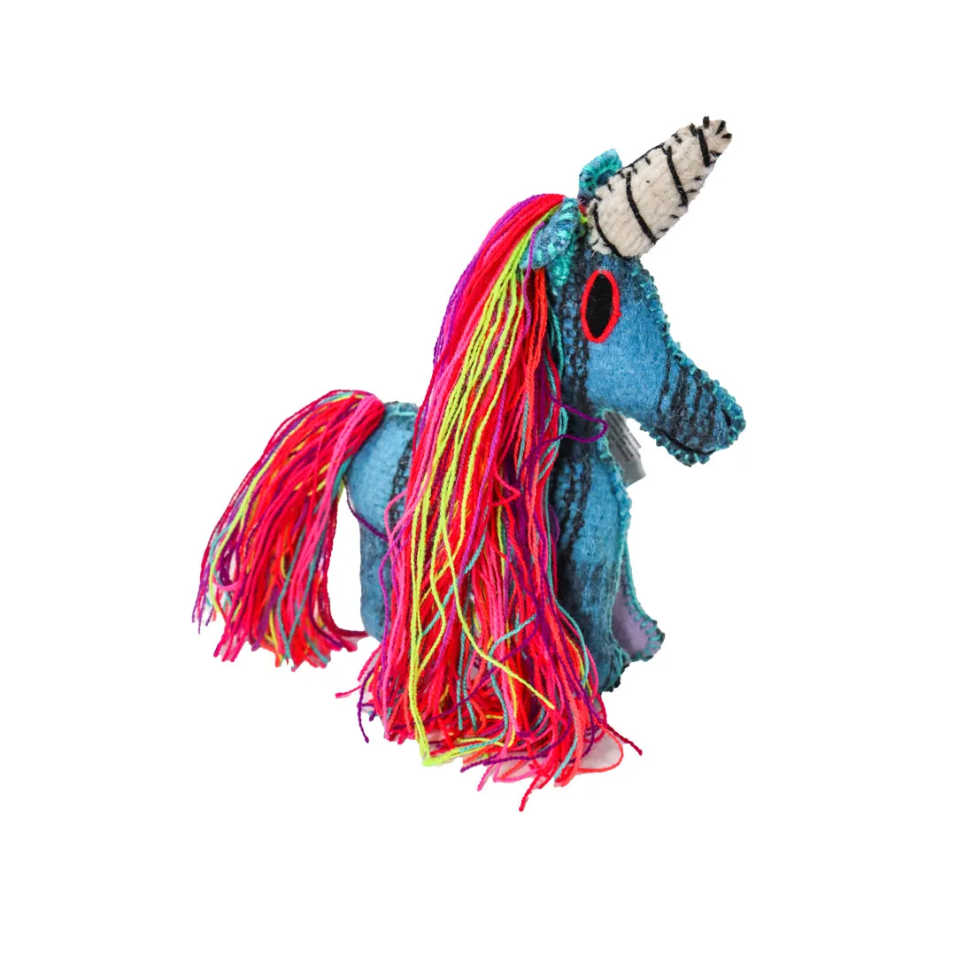 Stuffed Animal, Recycled Wool - Unicorn