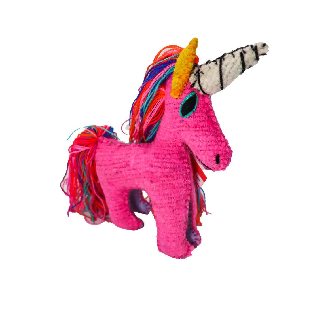 Stuffed Animal, Recycled Wool - Unicorn