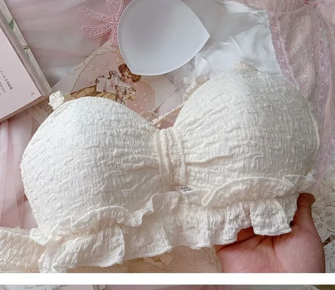 Sweet Ruffles Girly Kawaii Princess Nymphet Lolita Lingerie Set