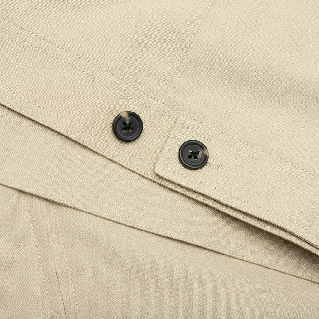 Tailored Cotton Zip-Up Jacket - Taupe