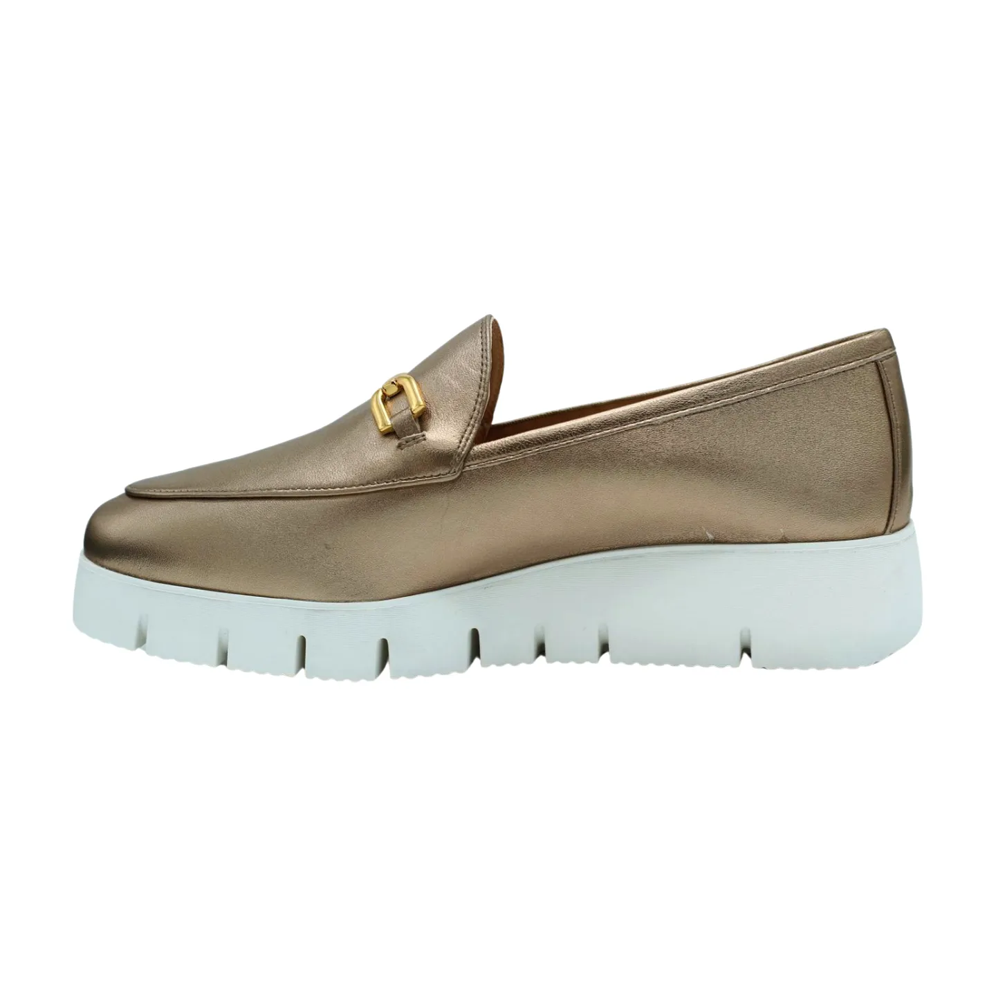 UNISA Gold Leather wedge Loafer FAMO