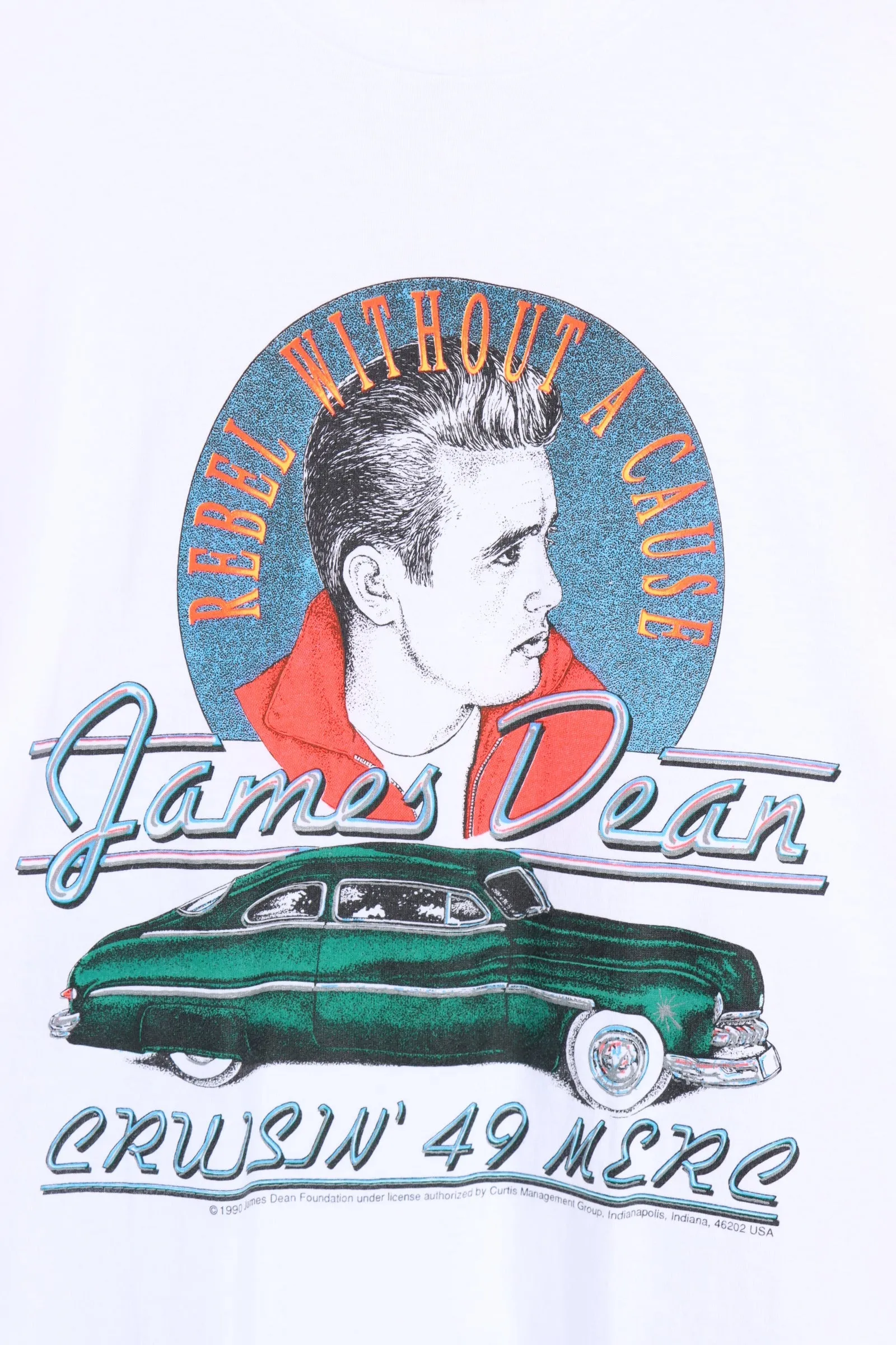 Vintage 1990 James Dean Rebel Without a Cause Single Stitch Tee USA Made (XL)