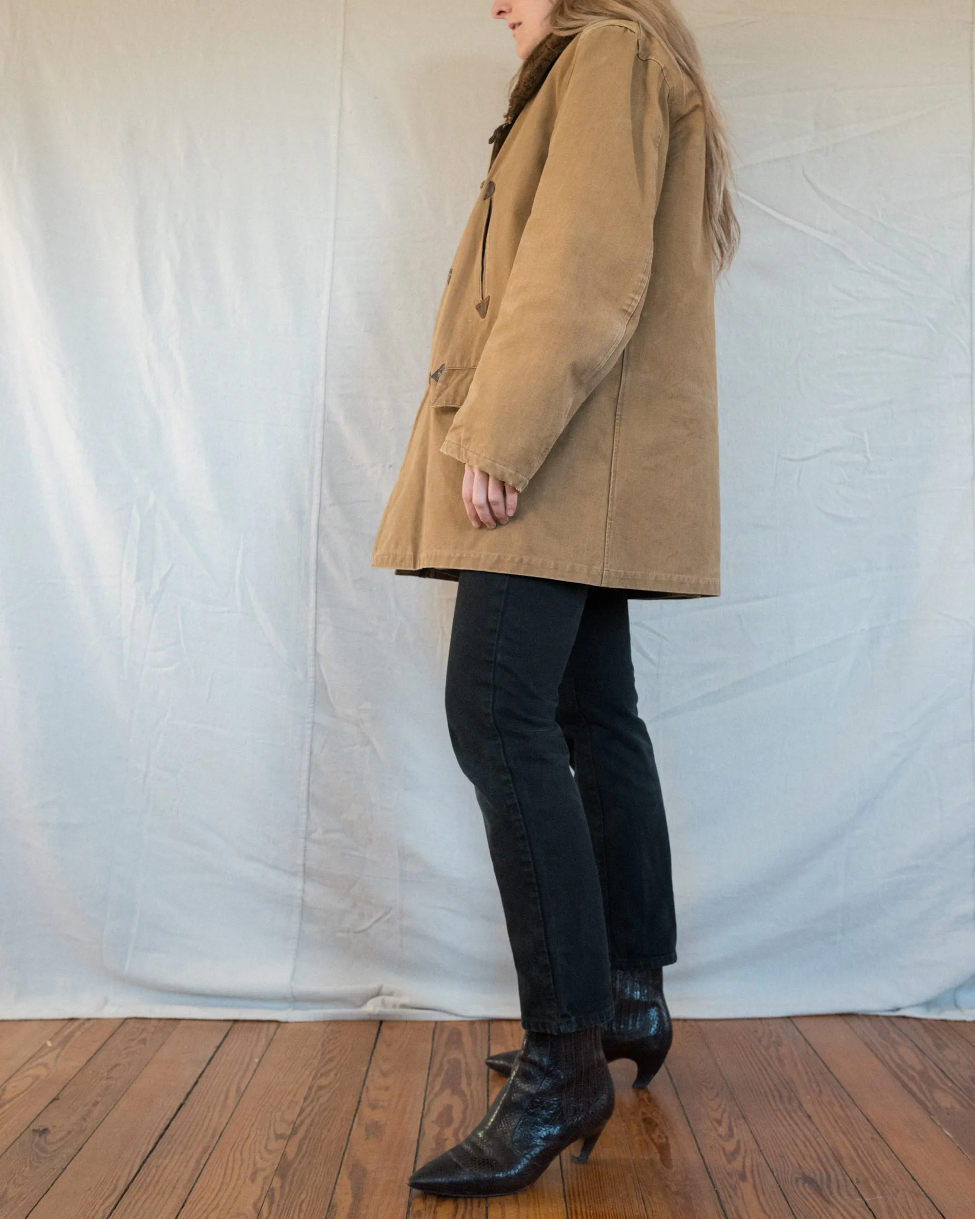 Vintage Canvas Shearling Jacket (M/L)