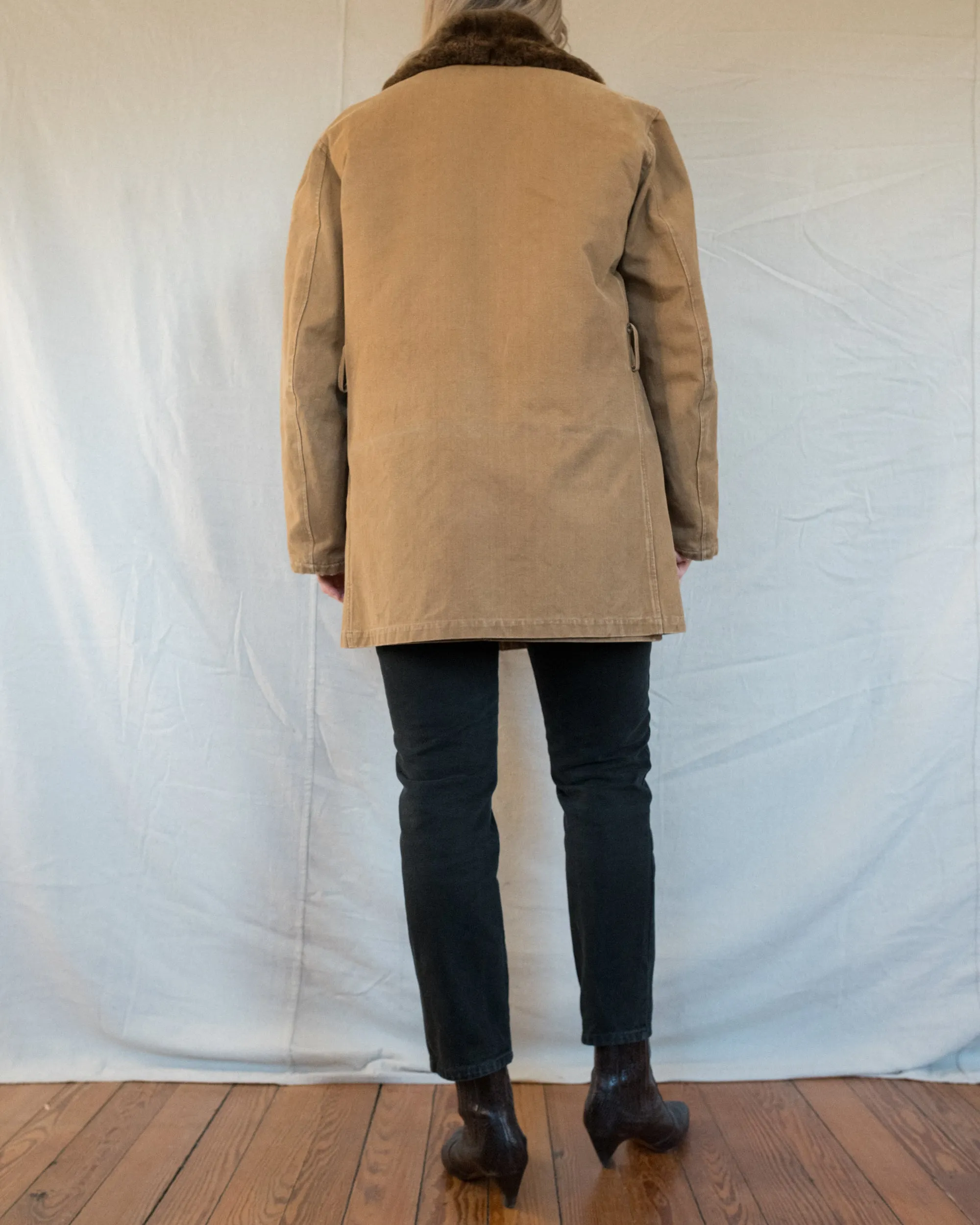 Vintage Canvas Shearling Jacket (M/L)