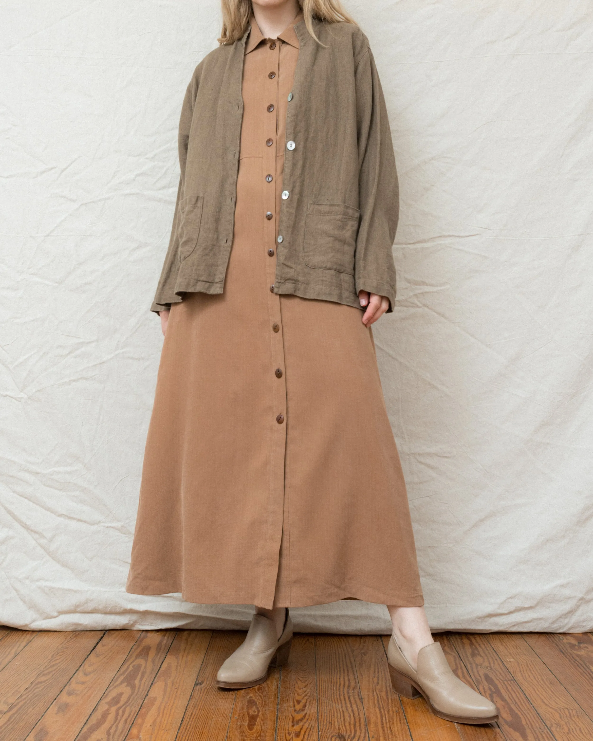 Vintage Oversized Linen Jacket (S-L)