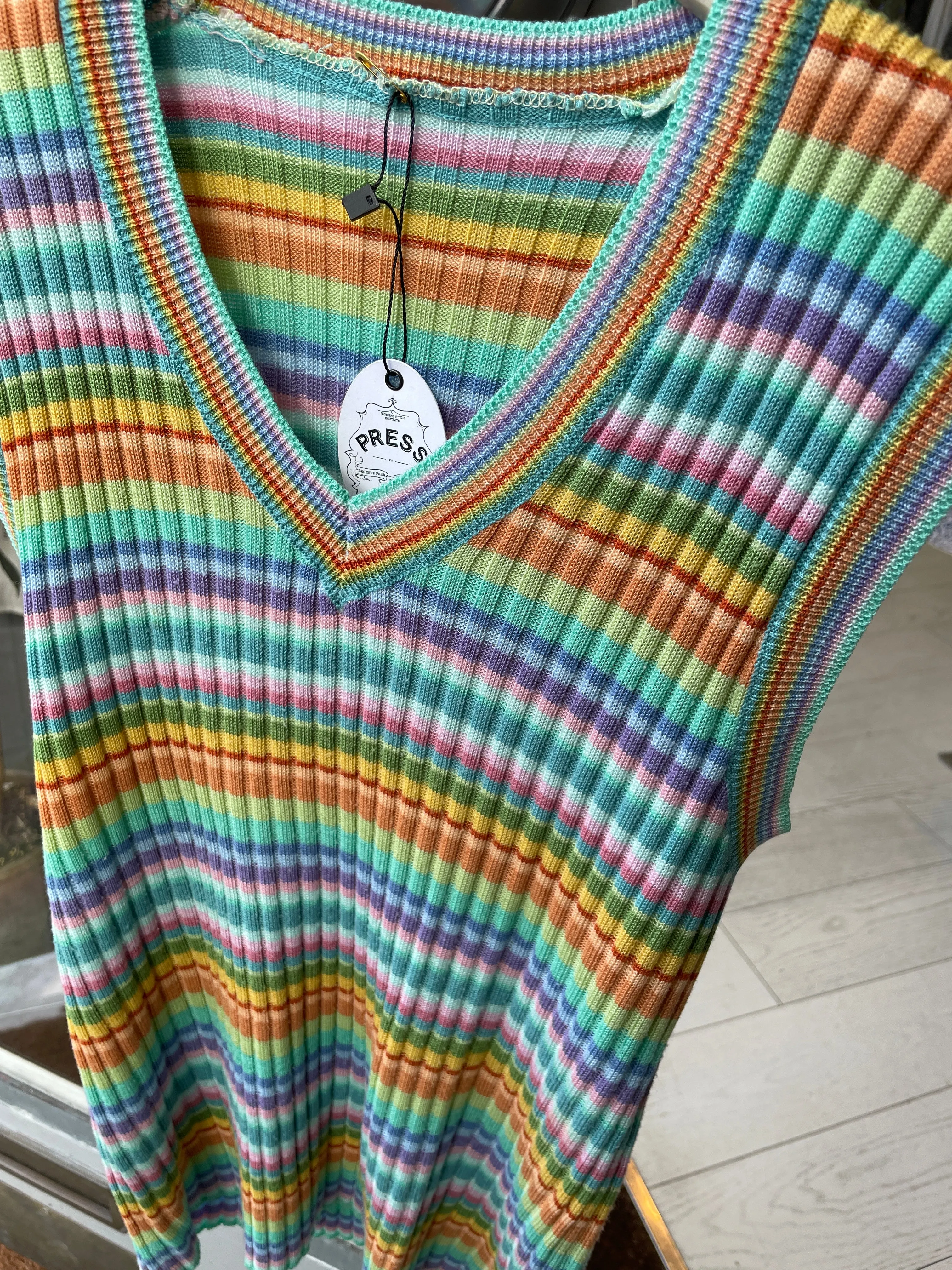 Vintage RAINBOW Cotton Knit