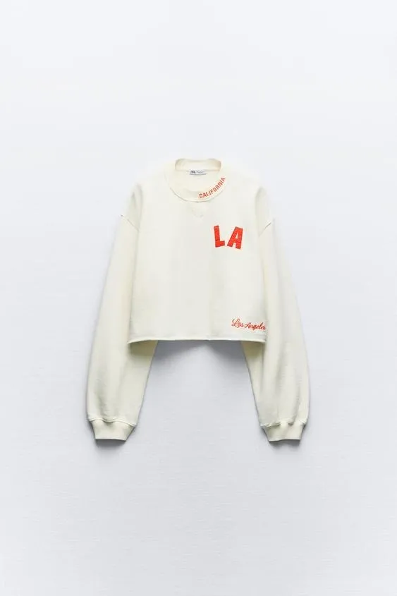 ZARA  |Long Sleeves Cotton Hoodies & Sweatshirts